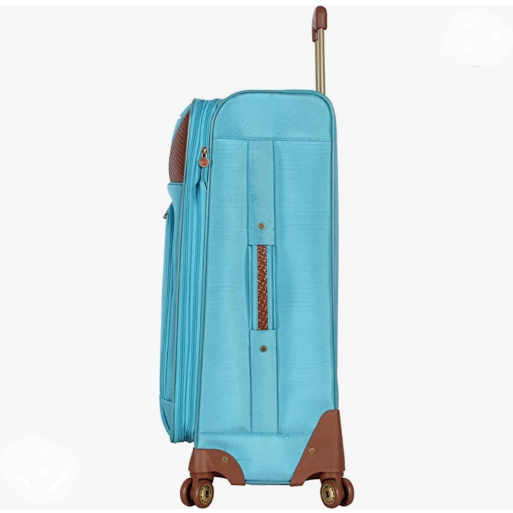 Softside, 20 Inch 8 Wheel Spinner Carry-On, Light Blue. - Picture 6 of 14